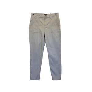 Banana Republic Gray Utility Pants Size Women's 14 High Rise Tapered Ankle Cargo